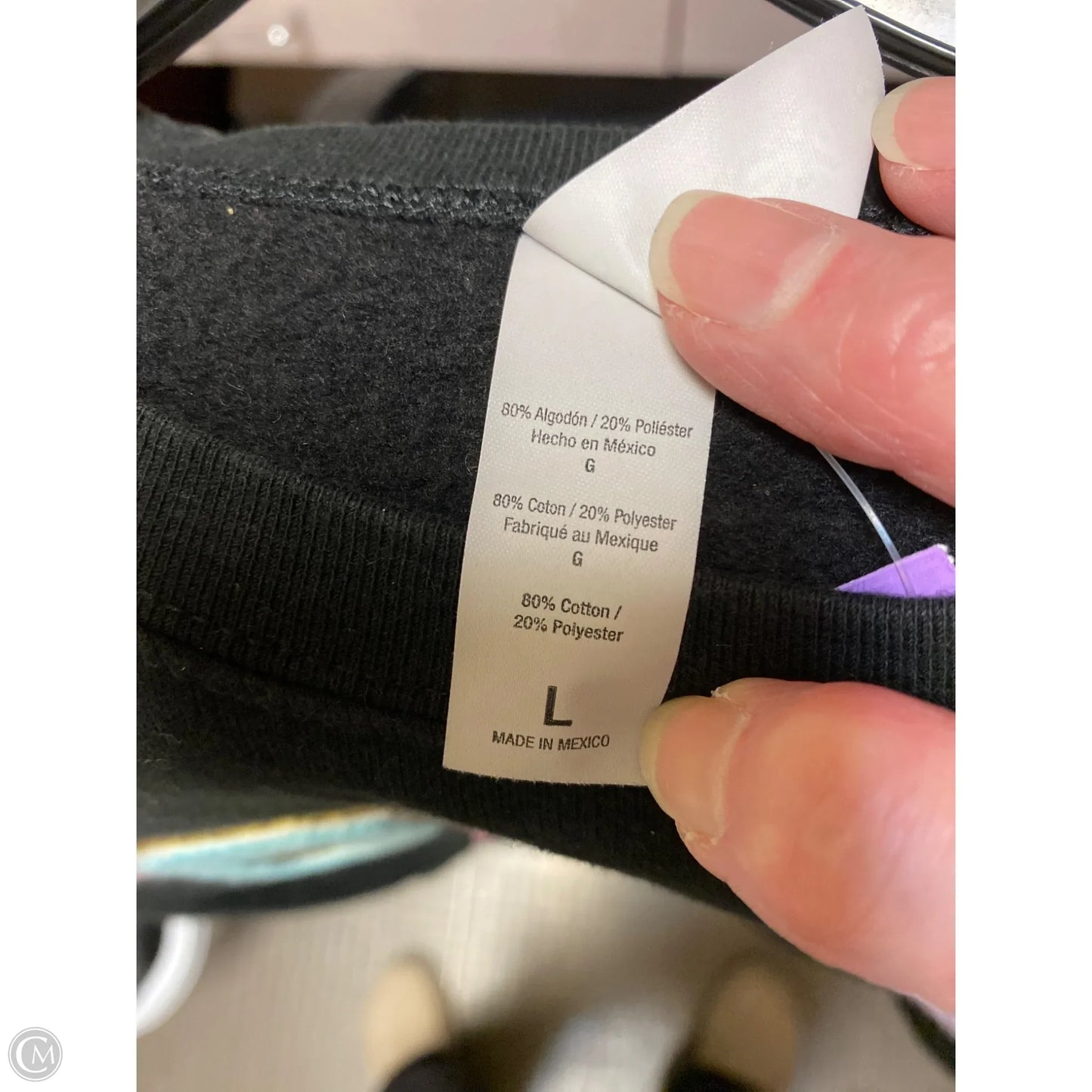 Sweatshirt Crewneck By Tultex In Black, Size: L