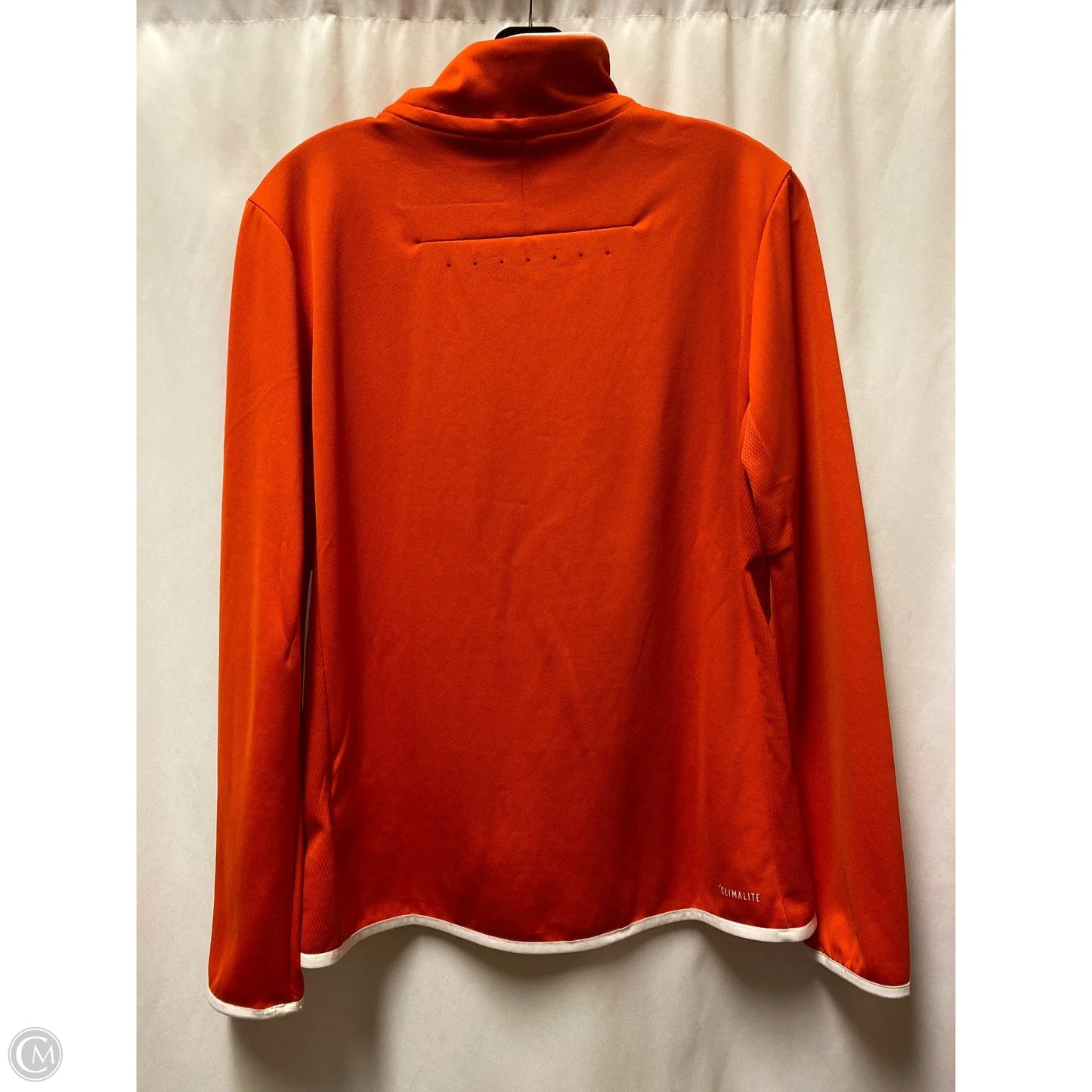 Athletic Jacket By Adidas In Orange, Size: M