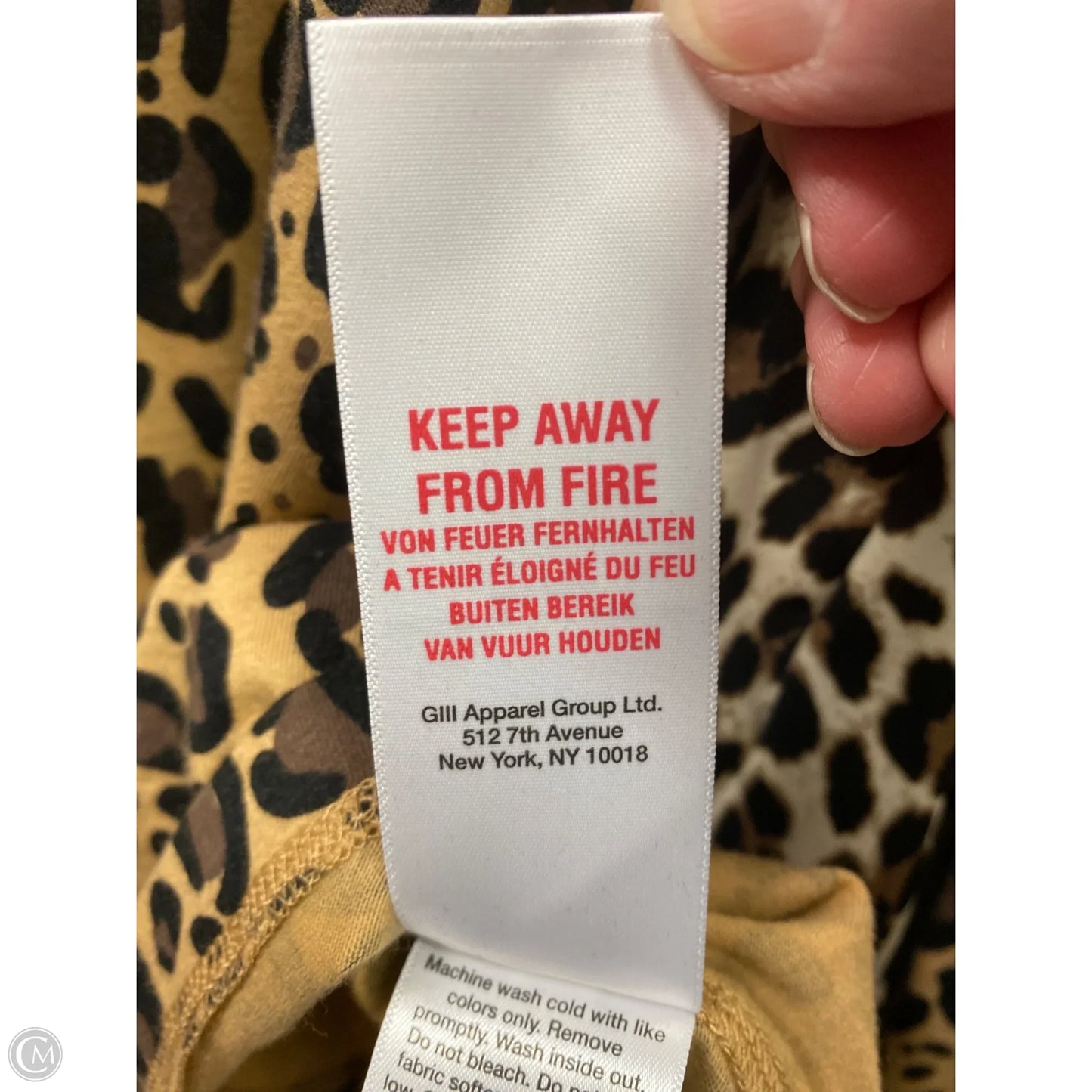 Top Long Sleeve By Dkny In Animal Print, Size: L