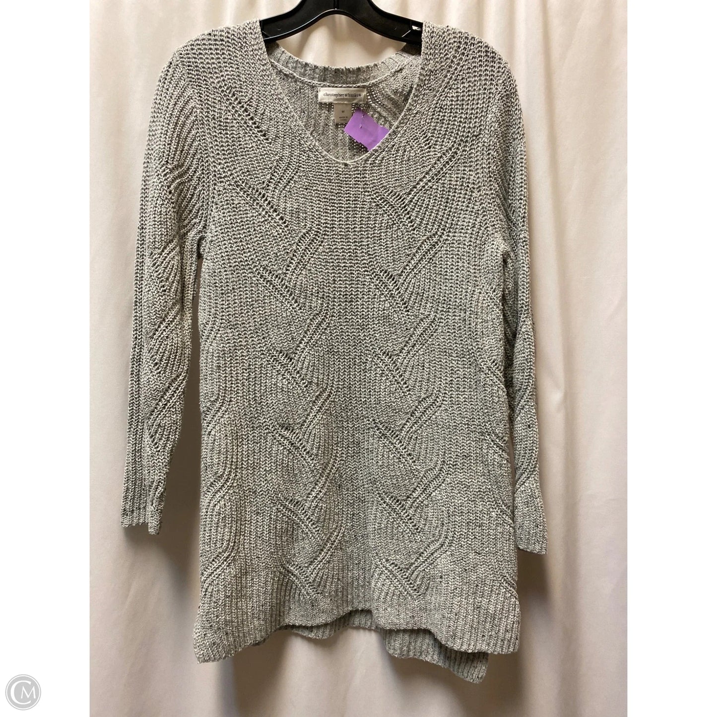 Sweater By Christopher And Banks In Grey, Size: M
