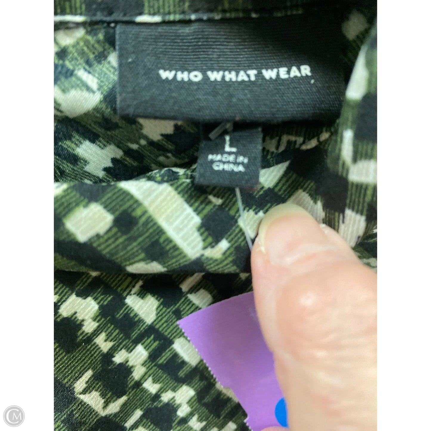 Top Long Sleeve By Who What Wear In Green, Size: L