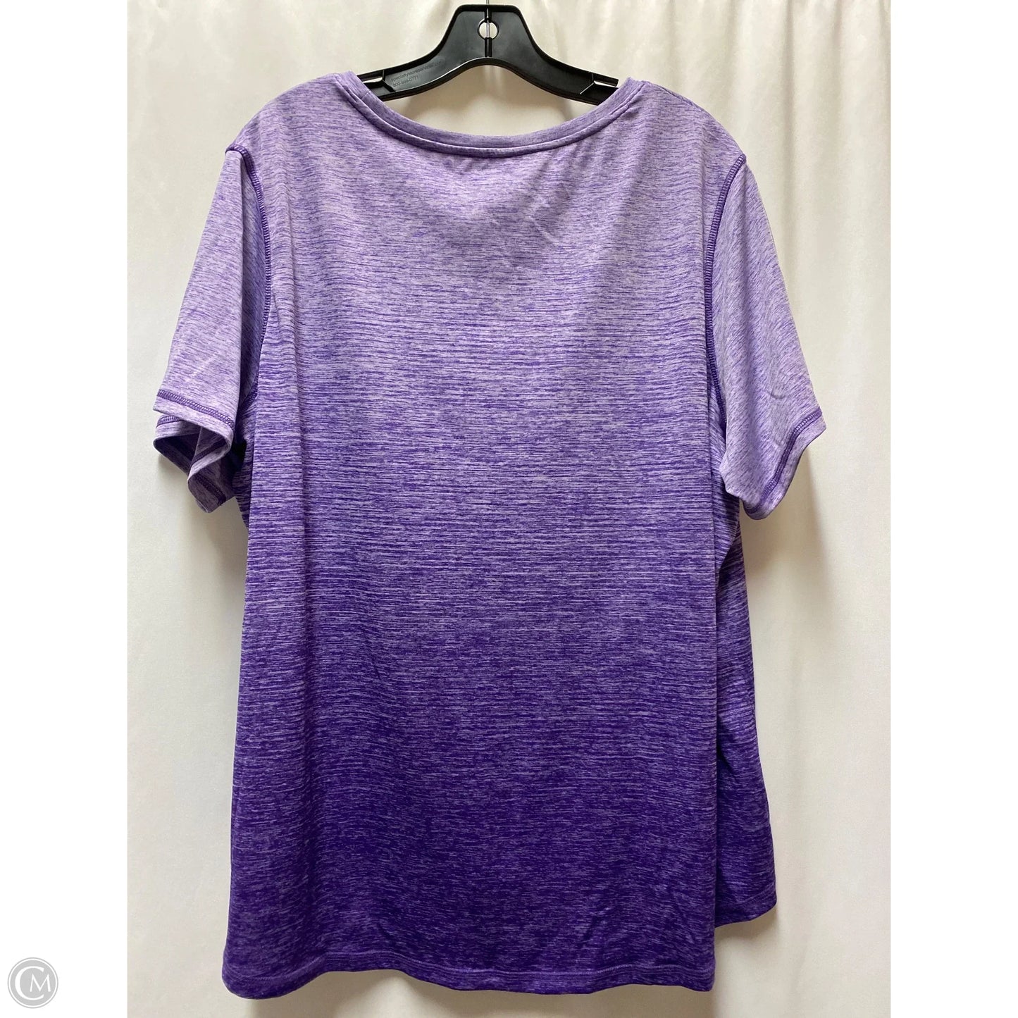 Athletic Top Short Sleeve By Bcg In Purple, Size: 2x