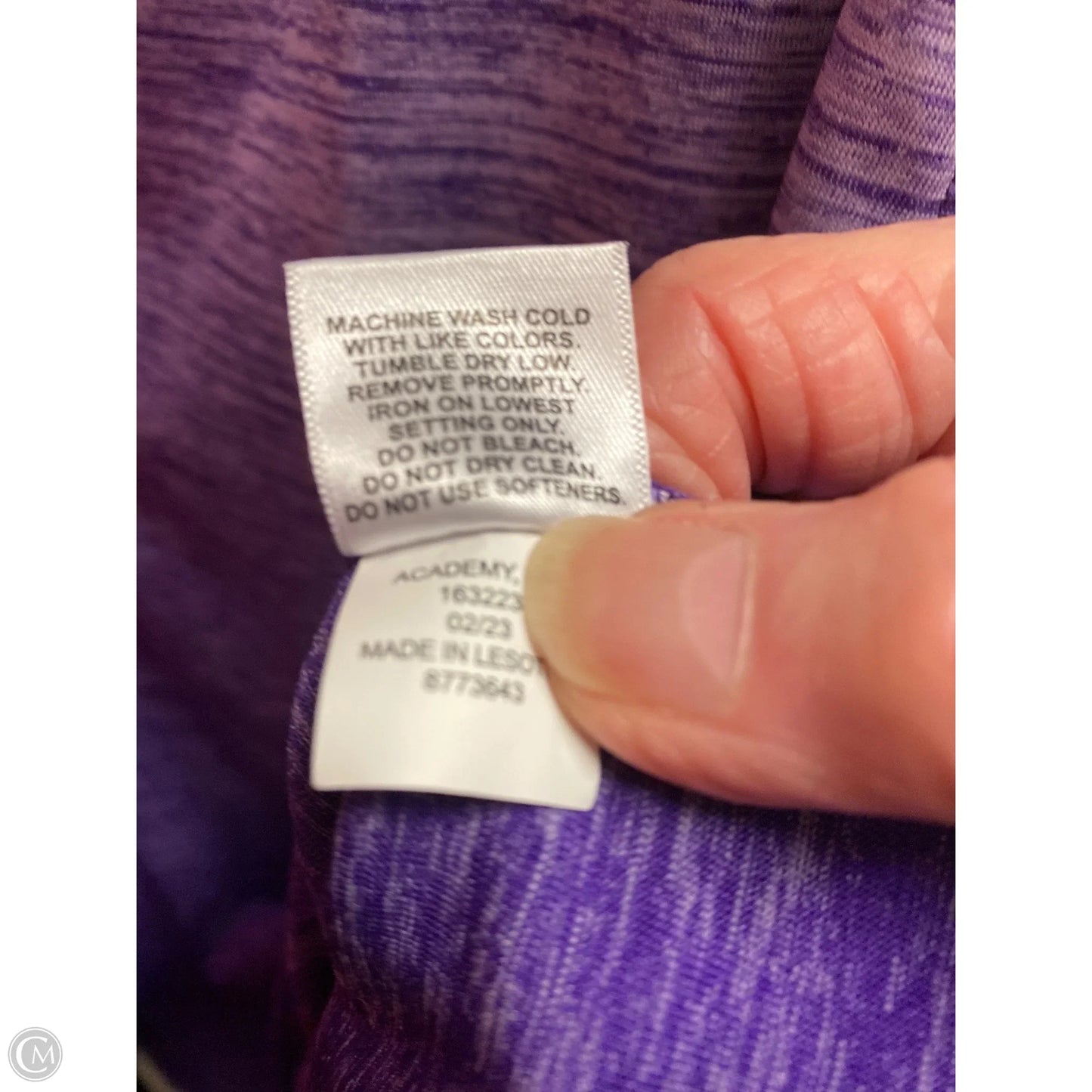 Athletic Top Short Sleeve By Bcg In Purple, Size: 2x