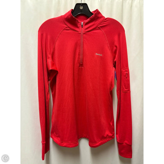 Athletic Jacket By Reebok In Pink, Size: M