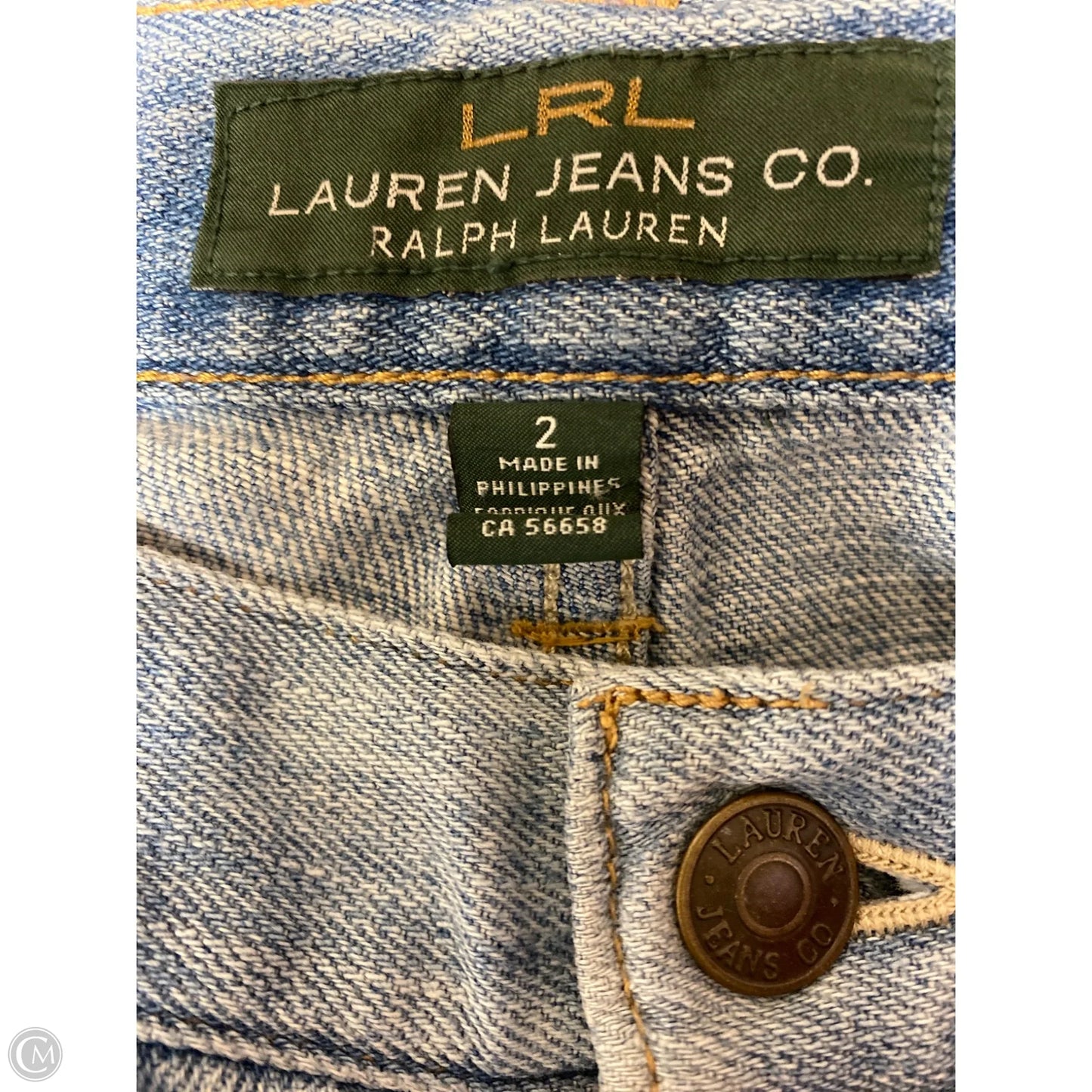 Jeans Straight By Ralph Lauren In Blue Denim, Size: 2