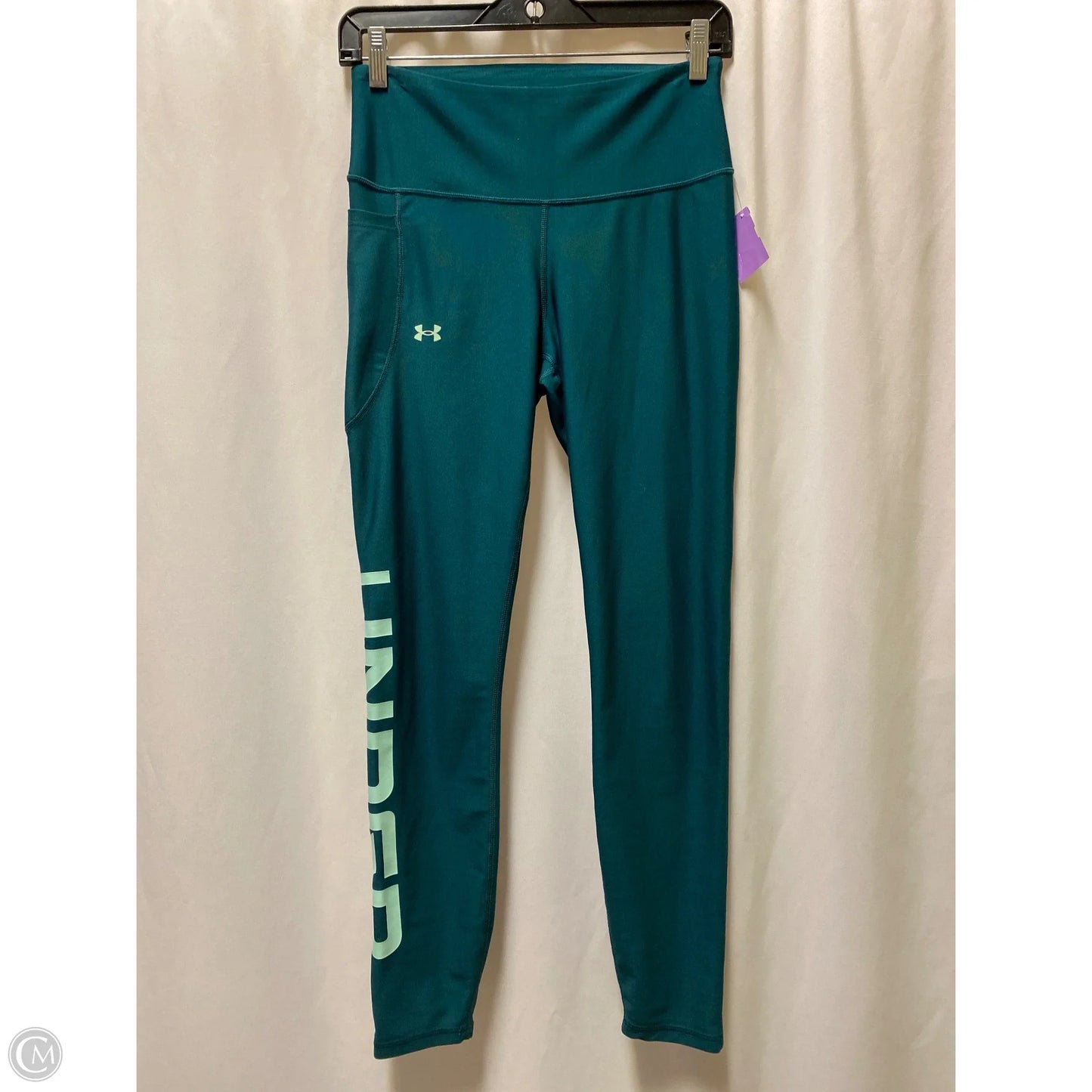 Athletic Leggings By Under Armour In Navy, Size: M