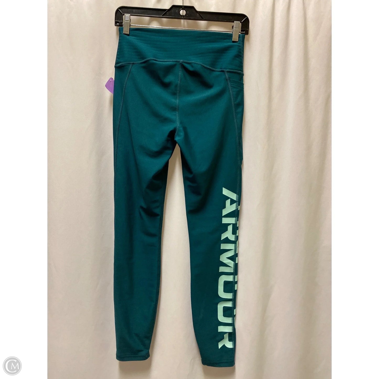 Athletic Leggings By Under Armour In Navy, Size: M