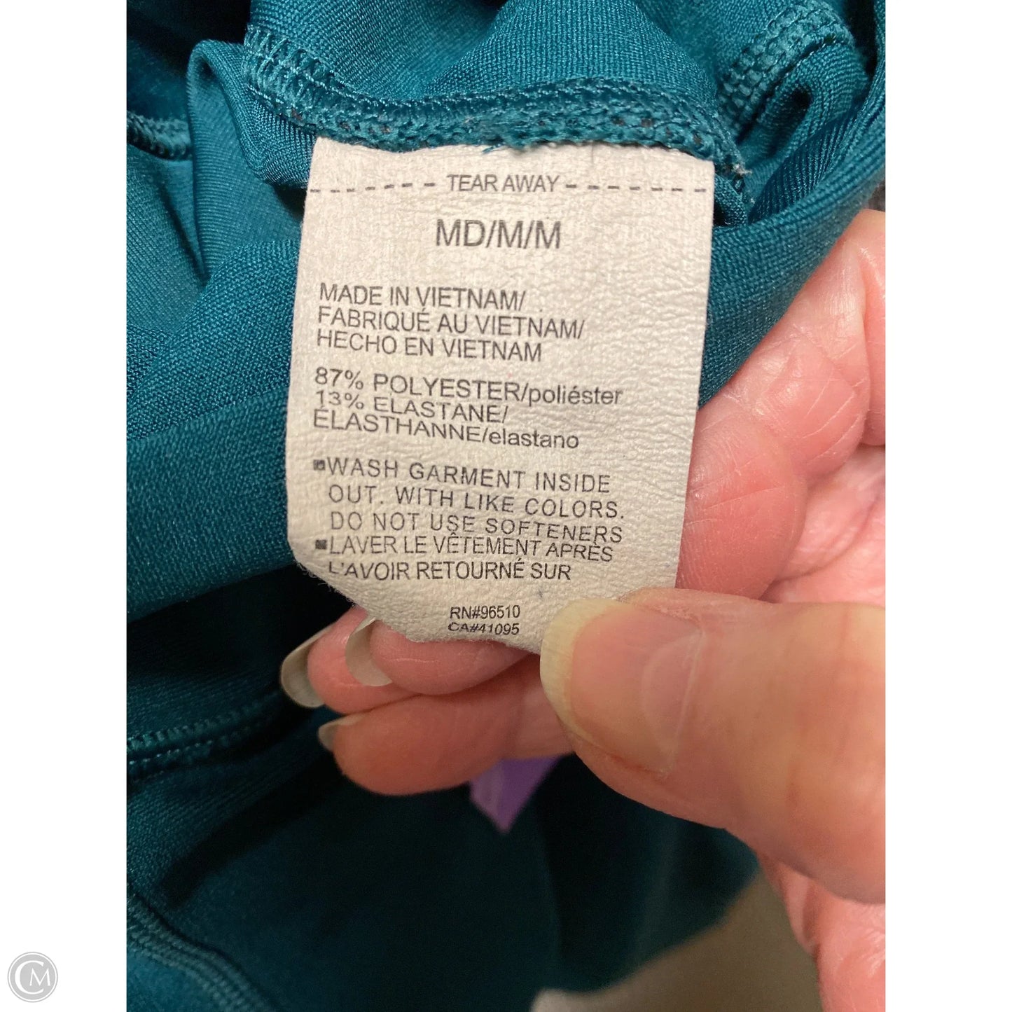 Athletic Leggings By Under Armour In Navy, Size: M