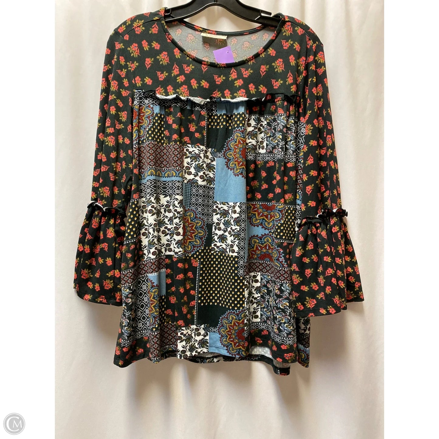 Top Long Sleeve By Bobbie Brooks In Black, Size: Xl