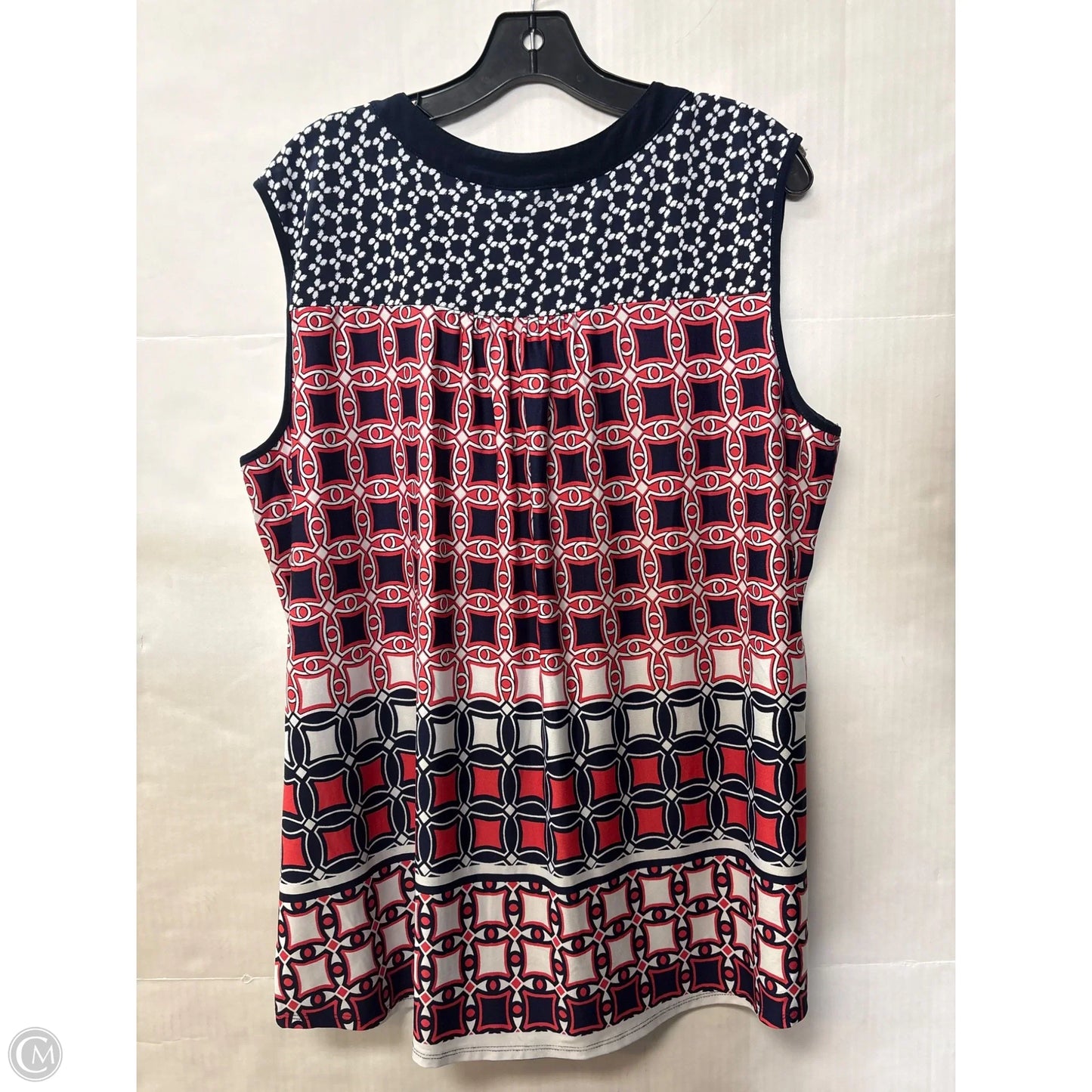 Top Sleeveless By New Directions In Navy, Size: 2x