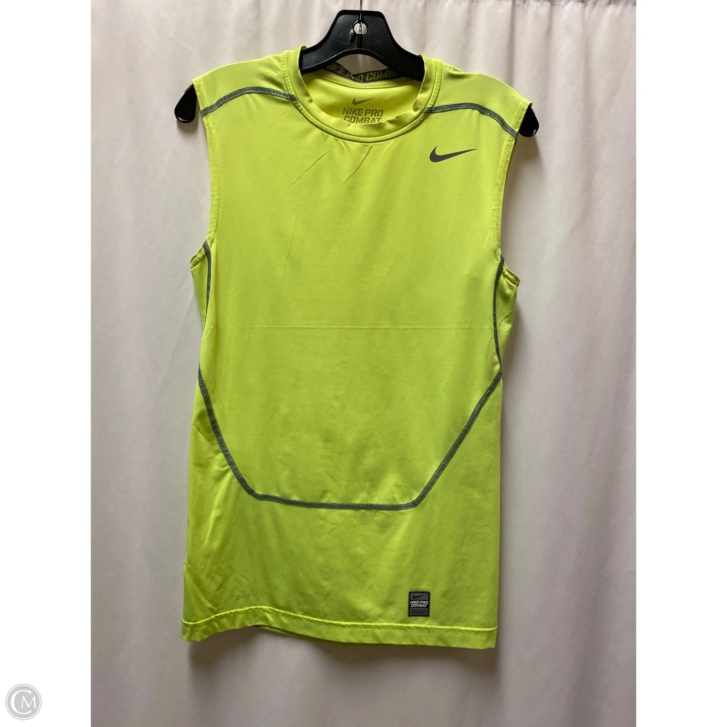 Athletic Tank Top By Nike In Yellow, Size: M