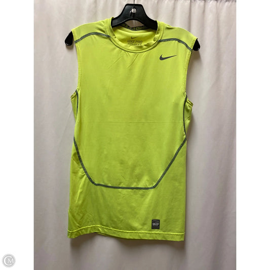 Athletic Tank Top By Nike In Yellow, Size: M