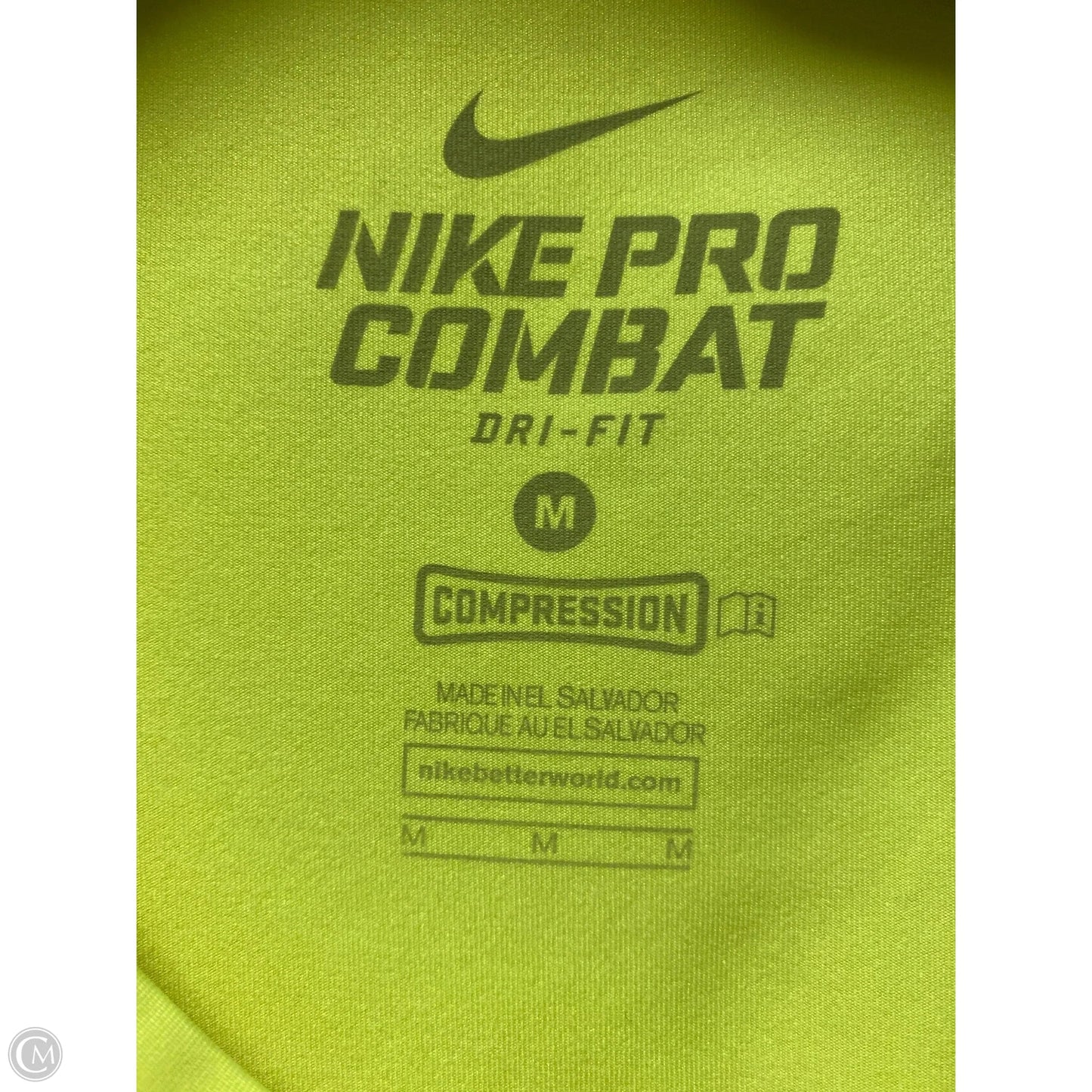 Athletic Tank Top By Nike In Yellow, Size: M