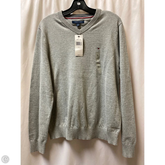 Sweater By Tommy Hilfiger In Grey, Size: L
