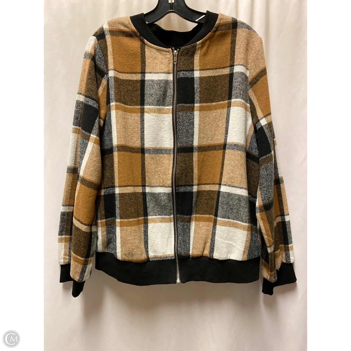 Top Long Sleeve By Clothes Mentor In Brown, Size: 2x