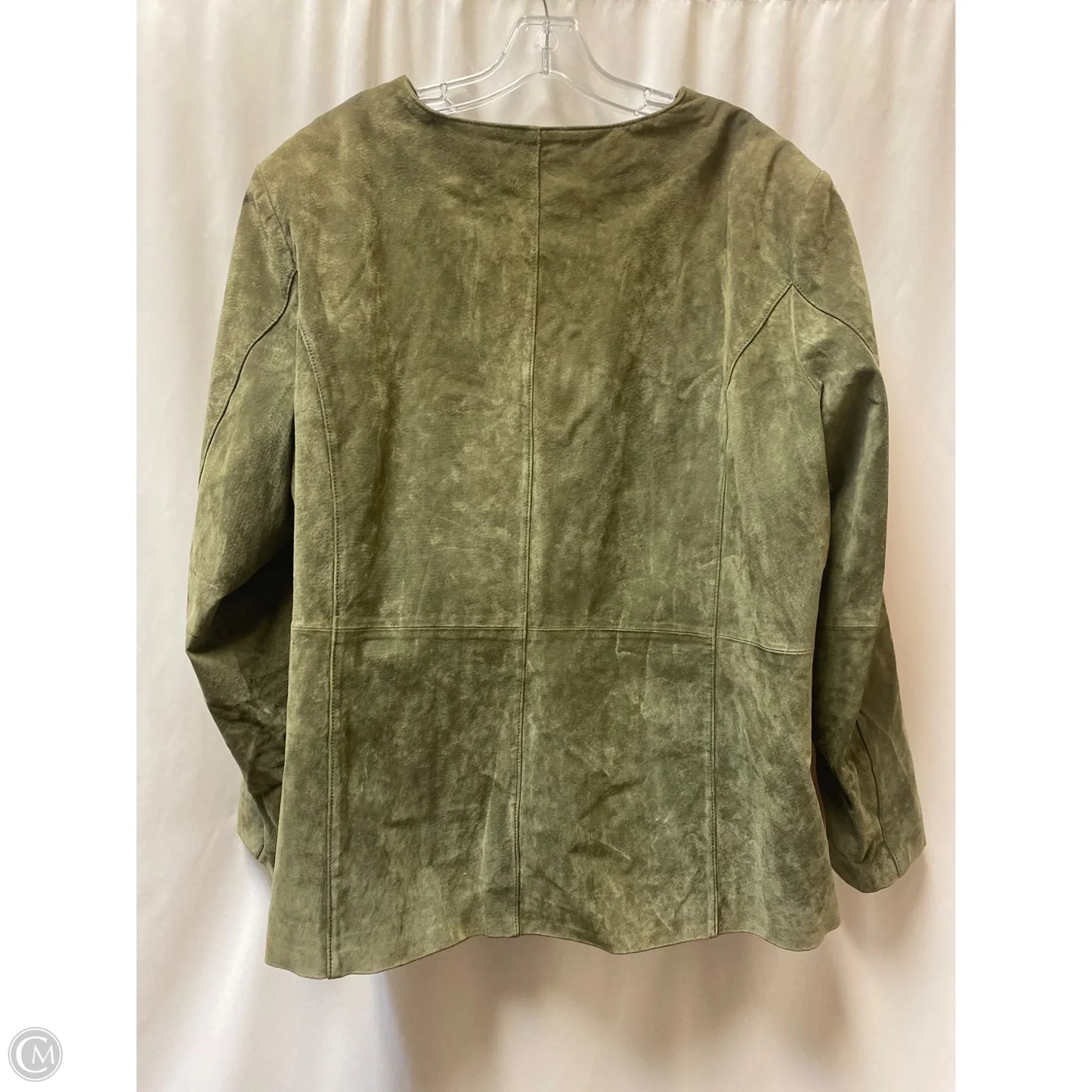 Jacket Leather By Coldwater Creek In Green, Size: 1x