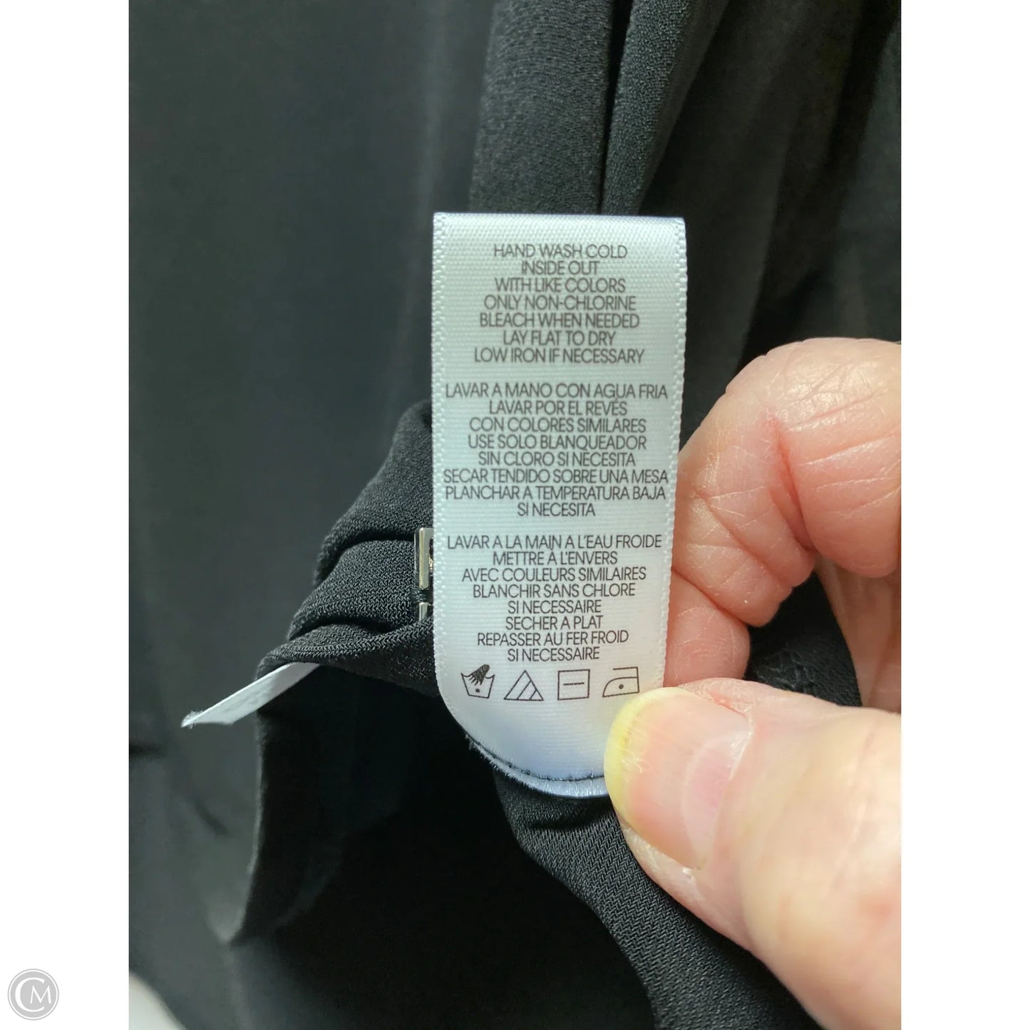 Top Long Sleeve By Calvin Klein In Black, Size: M