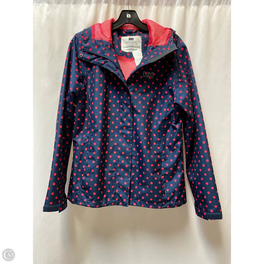 Coat Raincoat By Helly Hansen In Blue, Size: L
