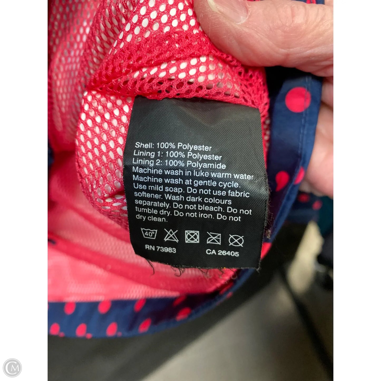 Coat Raincoat By Helly Hansen In Blue, Size: L