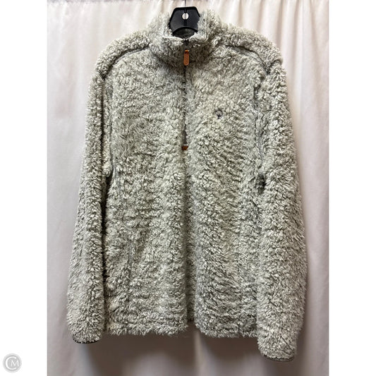 Coat Faux Fur & Sherpa By Southern Stitch In Grey, Size: M