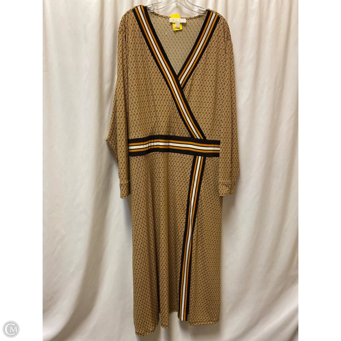 Dress Casual Maxi By Michael By Michael Kors In Gold, Size: 3x