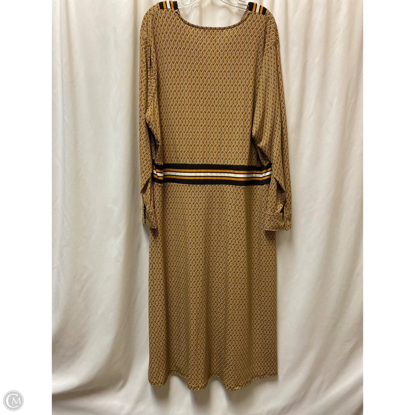 Dress Casual Maxi By Michael By Michael Kors In Gold, Size: 3x