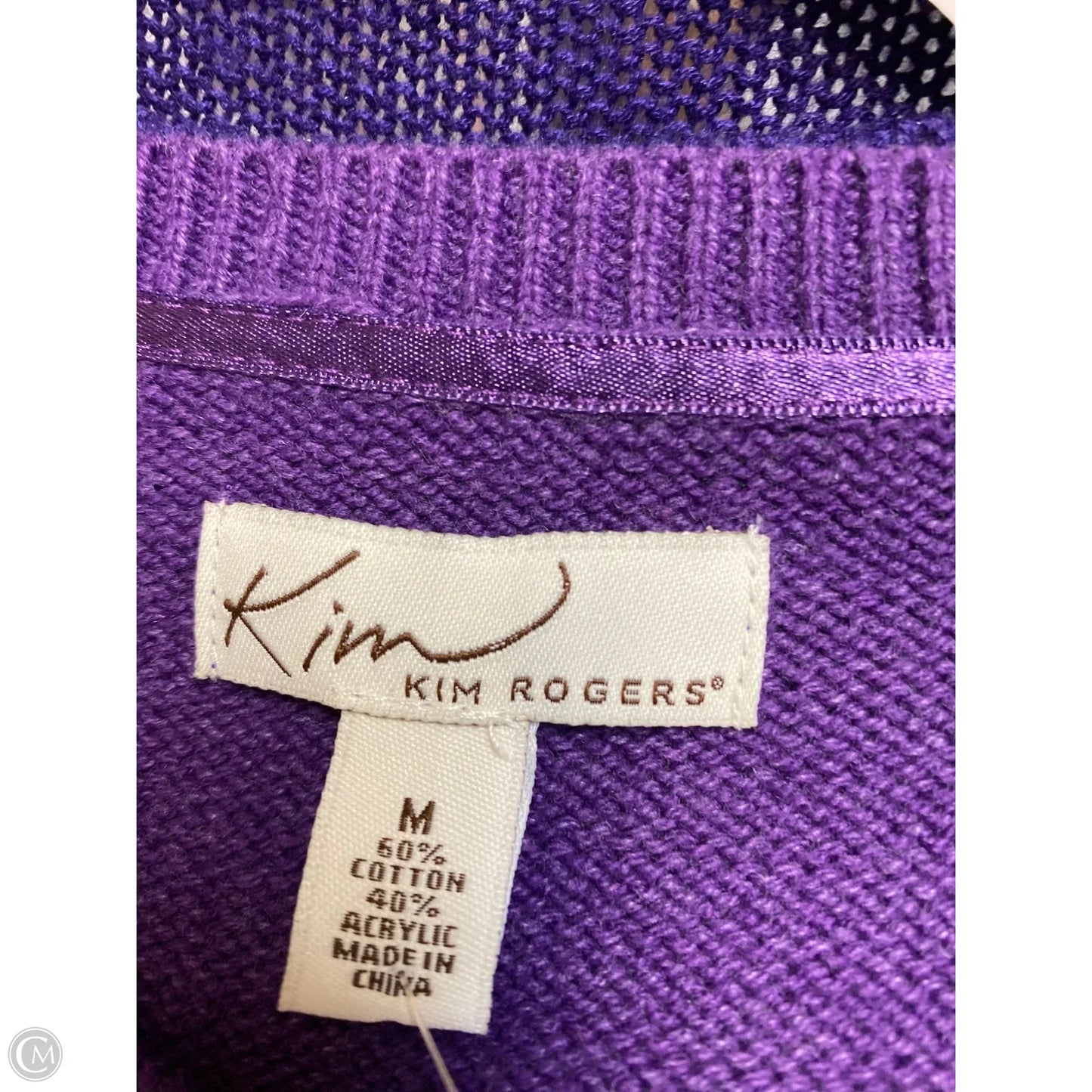 Sweater By Kim Rogers In Purple, Size: M