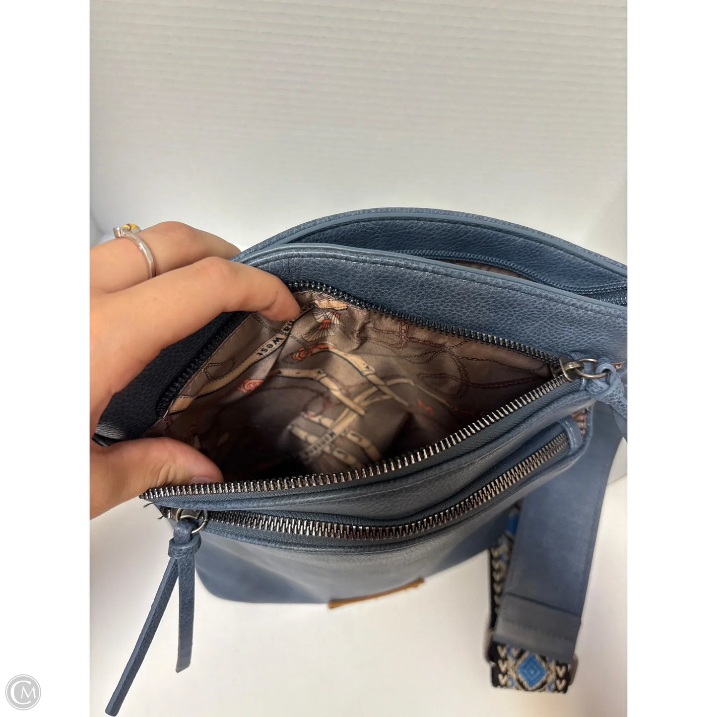 Crossbody Leather By Clothes Mentor, Size: Large