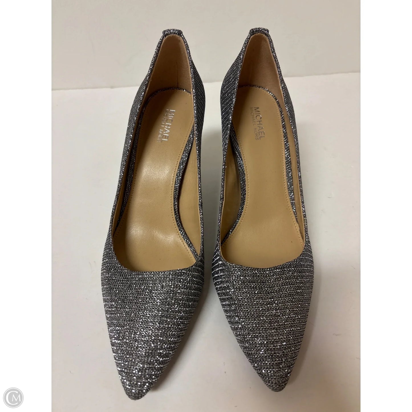 Shoes Heels Stiletto By Michael By Michael Kors In Silver, Size: 8