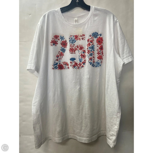 Top Short Sleeve By Canvas In White, Size: 2x