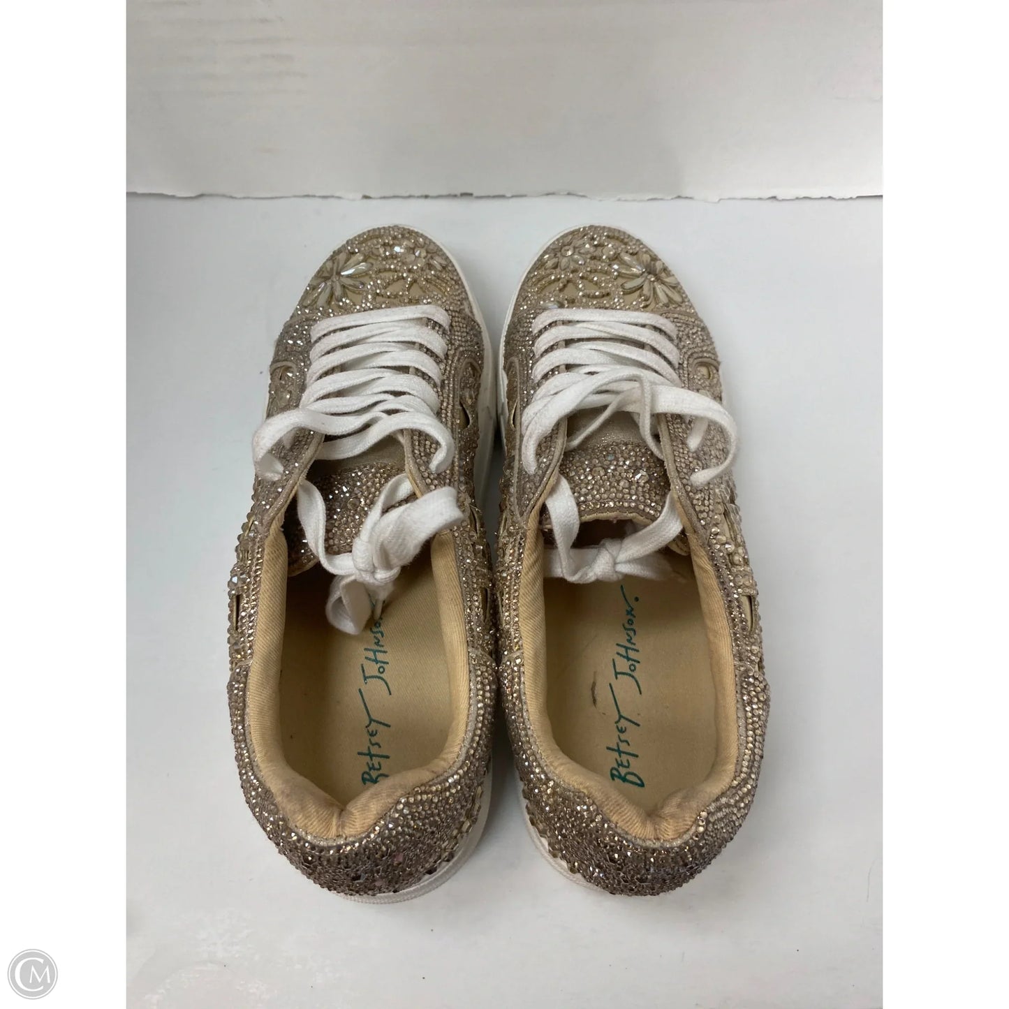 Shoes Sneakers By Betsey Johnson In Gold, Size: 8