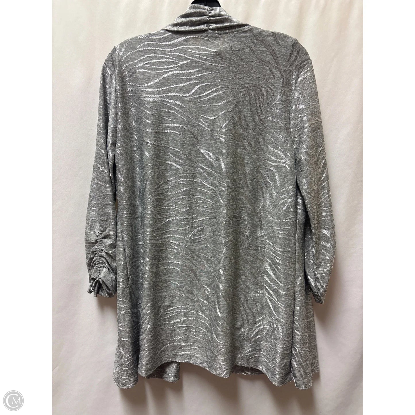 Cardigan By Jm Collections In Grey, Size: M