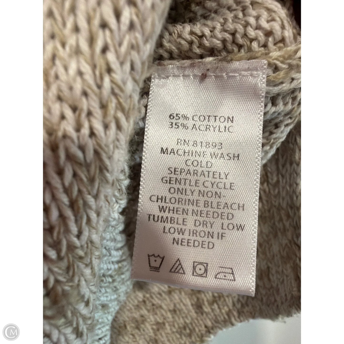 Sweater By Liz Claiborne In Beige, Size: Xs