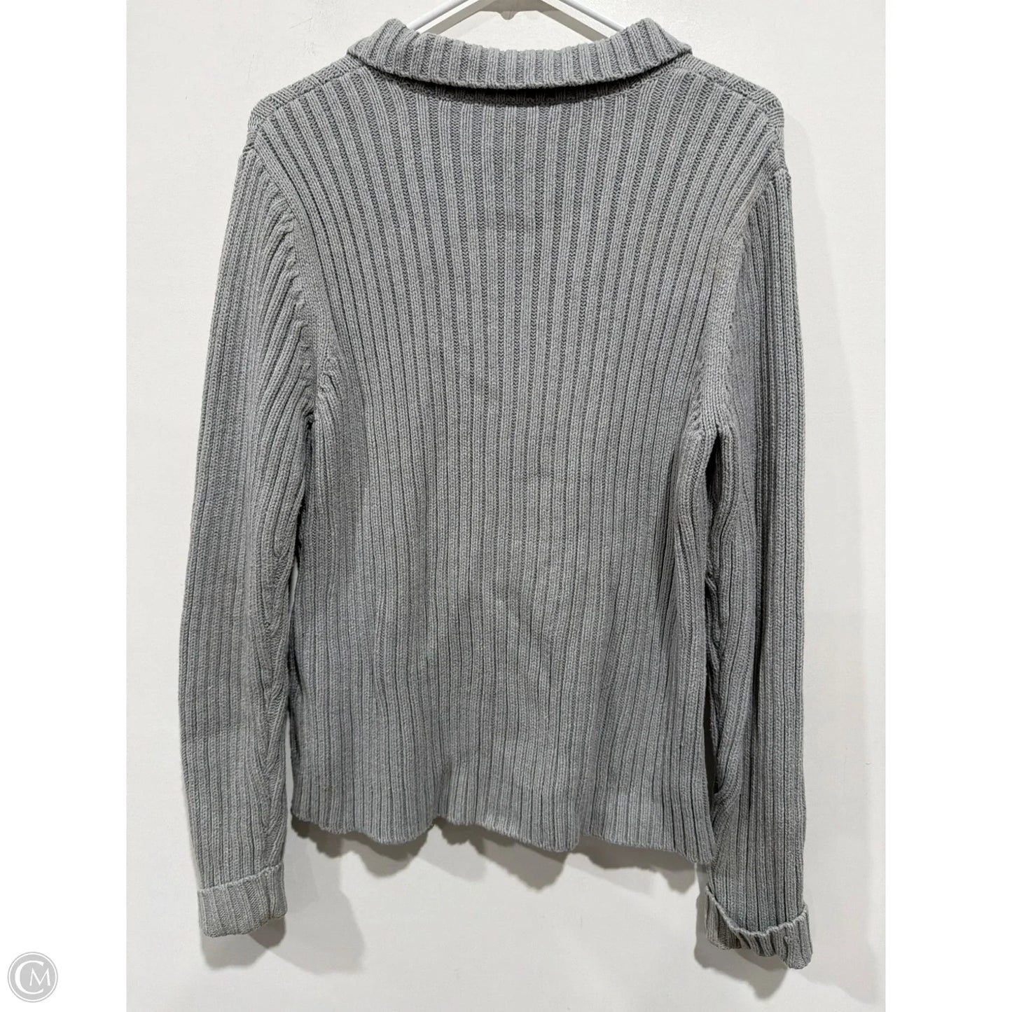 Sweater Cardigan By Basic Editions In Grey, Size: S