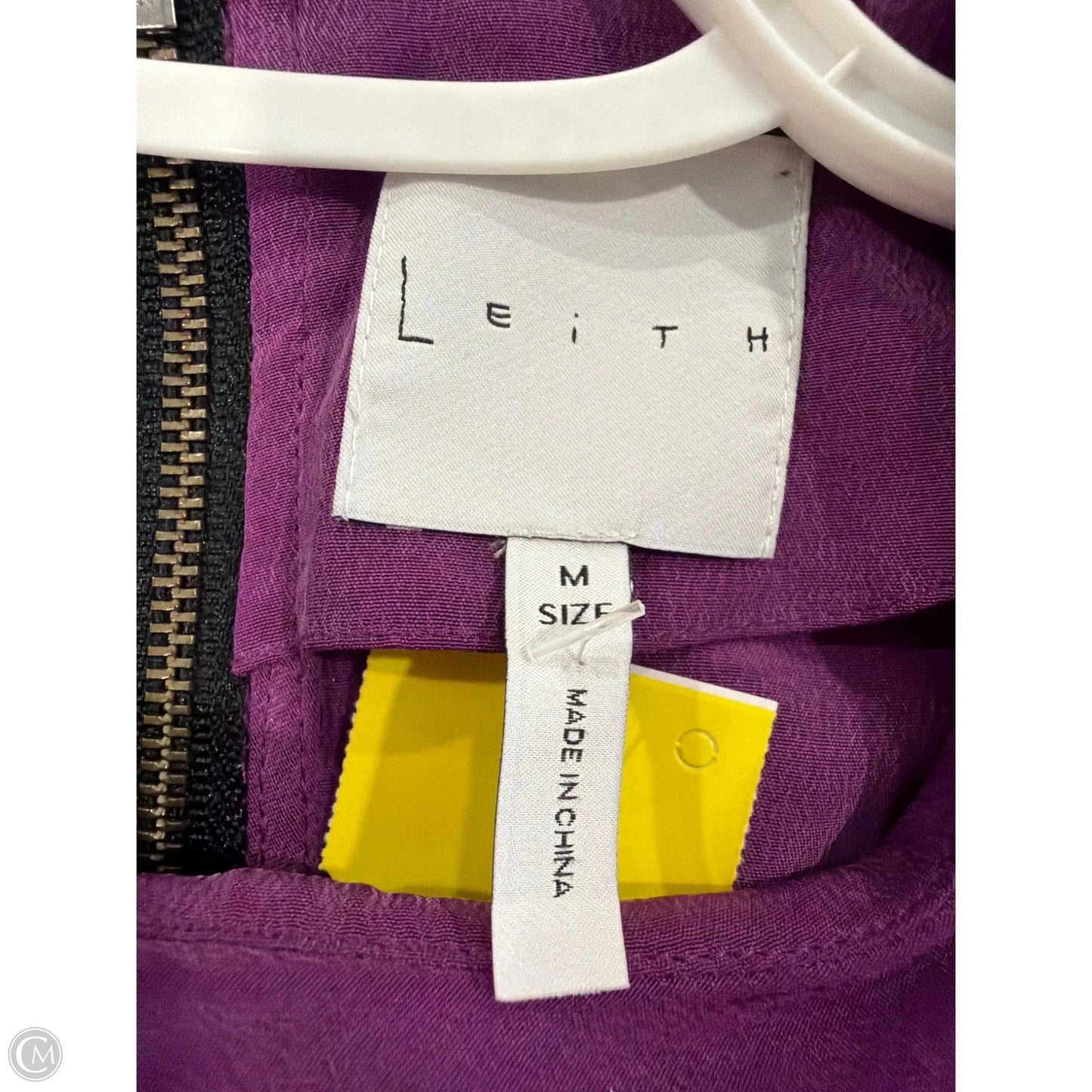 Top Long Sleeve By Leith In Purple, Size: M