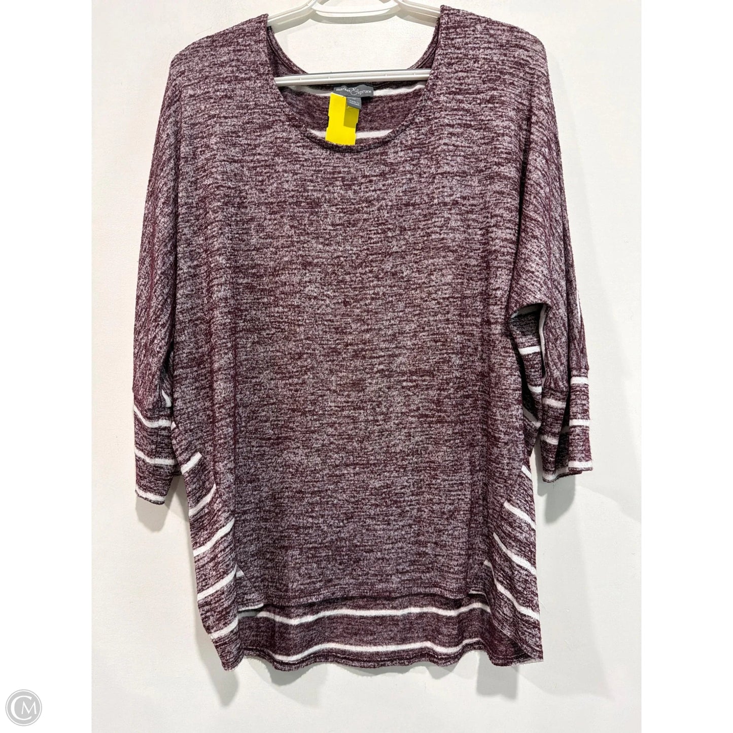 Top Long Sleeve By Market & Spruce In Maroon, Size: M