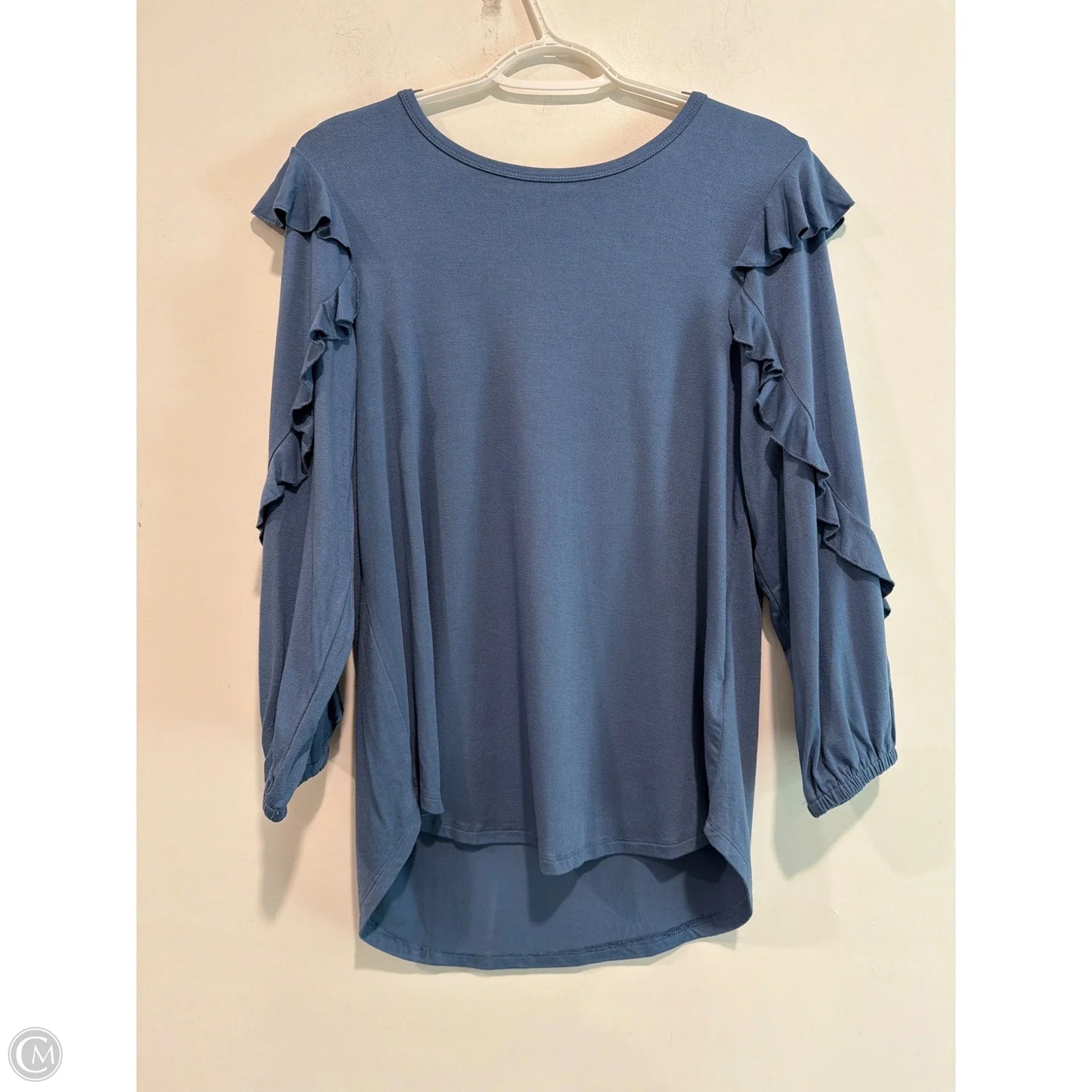 Top Long Sleeve By Cupio In Blue, Size: M