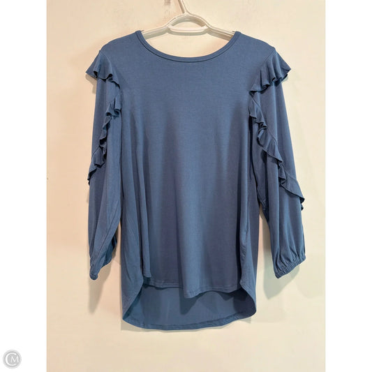 Top Long Sleeve By Cupio In Blue, Size: M