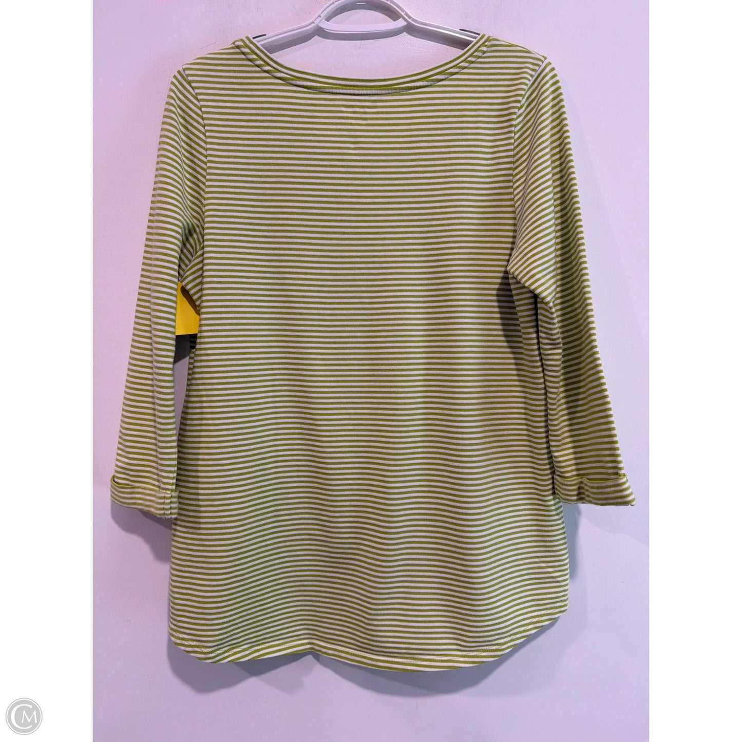 Top Long Sleeve By Kim Rogers In Green, Size: M