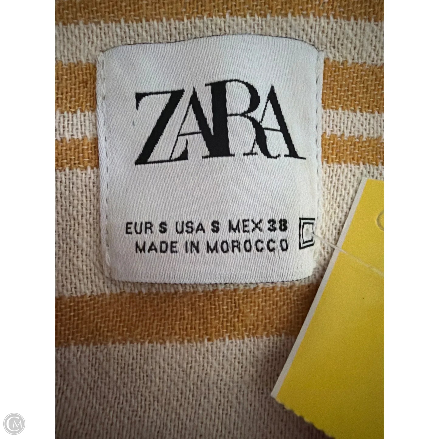 Top Long Sleeve By Zara In Yellow, Size: S