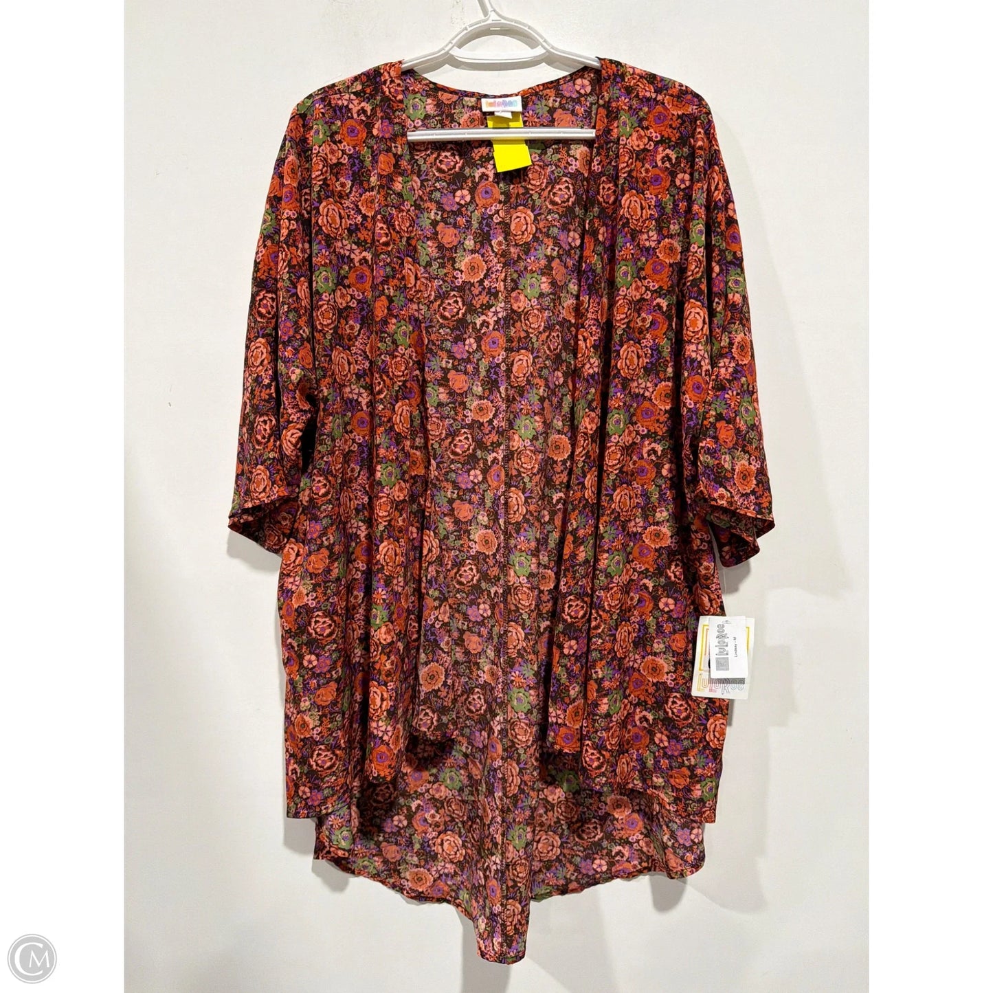 Cardigan By Lularoe In Floral Print, Size: M