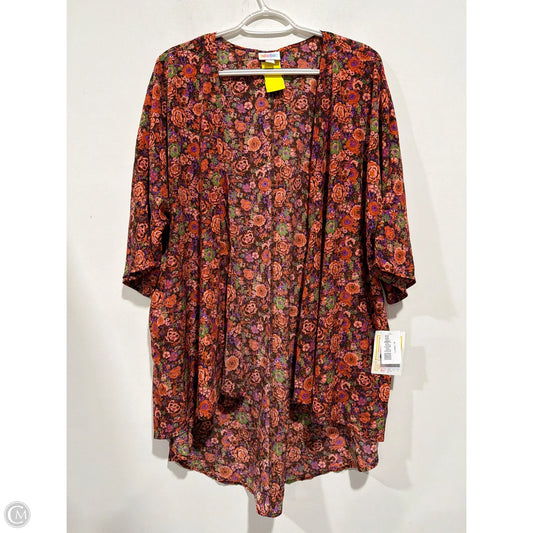 Cardigan By Lularoe In Floral Print, Size: M