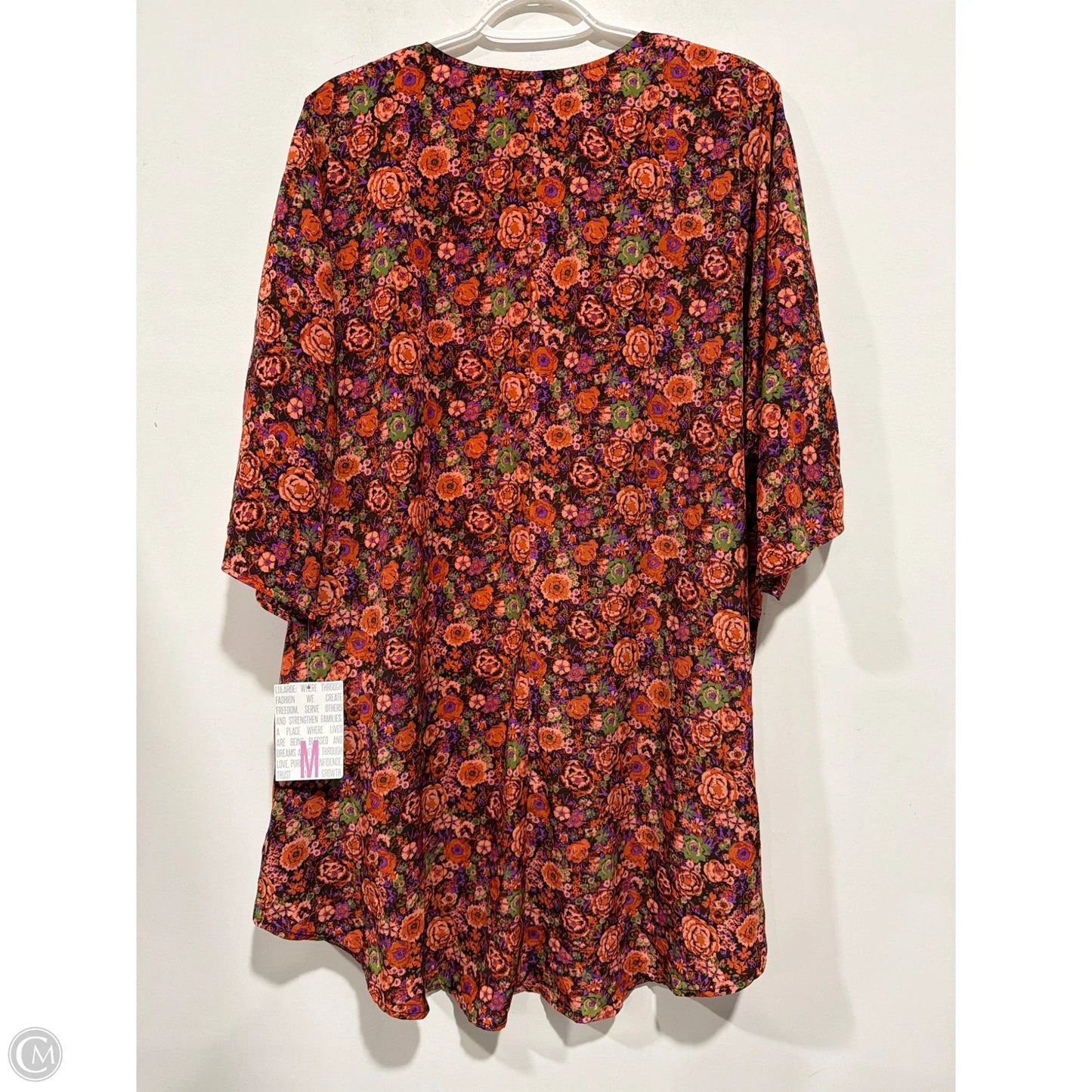 Cardigan By Lularoe In Floral Print, Size: M