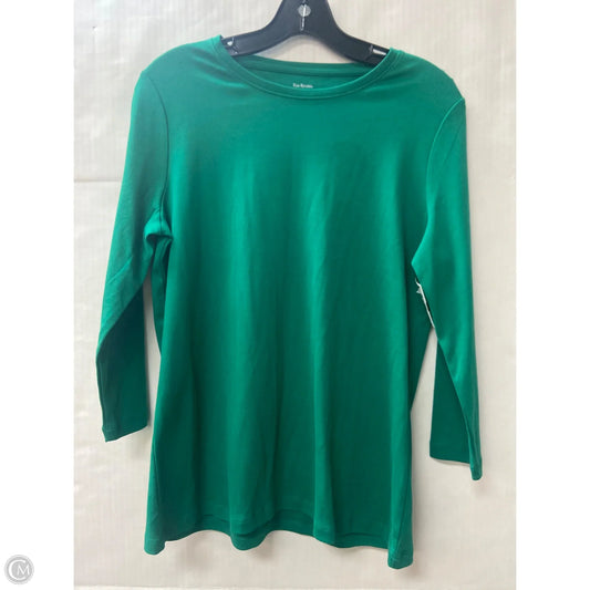 Top Long Sleeve By Kim Rogers In Green, Size: S