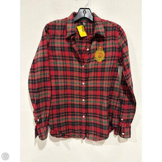 Top Long Sleeve By Lauren By Ralph Lauren In Red, Size: S