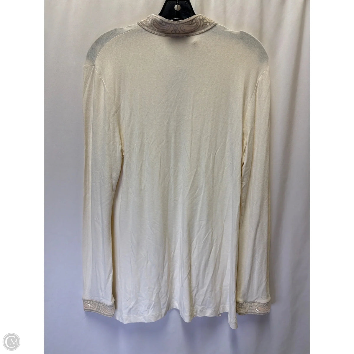 Top Long Sleeve By Talbots In Cream, Size: S