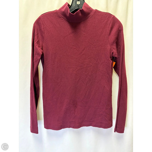 Top Long Sleeve By St Johns Bay In Maroon, Size: Xs