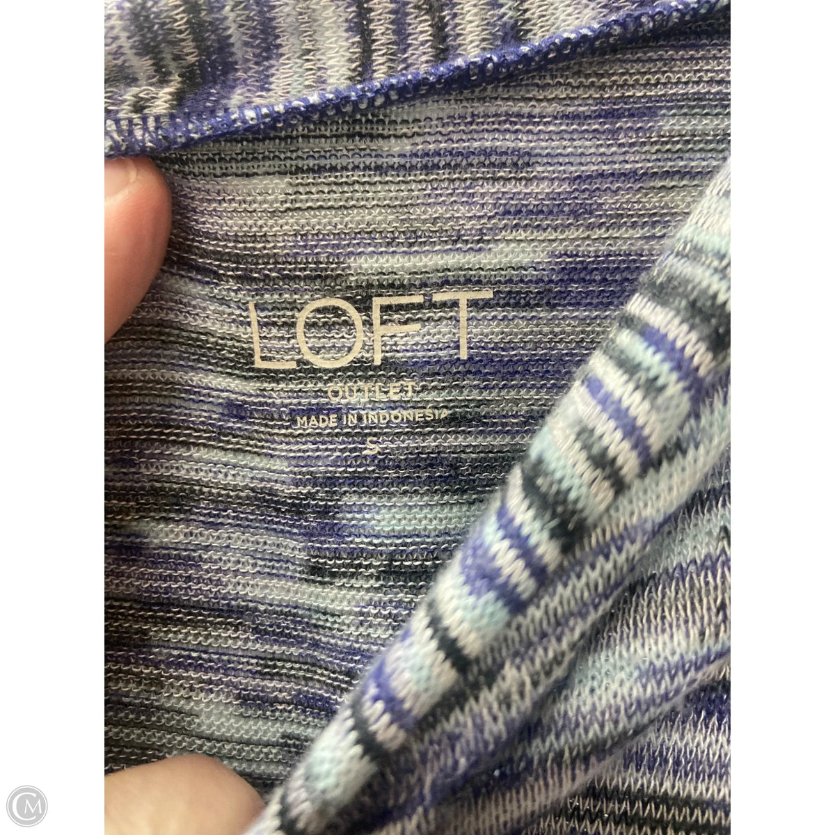 Top Long Sleeve By Loft In Purple, Size: S