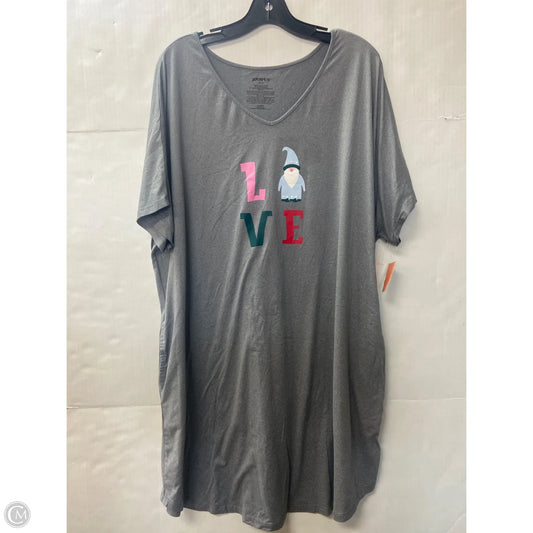 Nightgown By Joyspun In Grey, Size: 2x