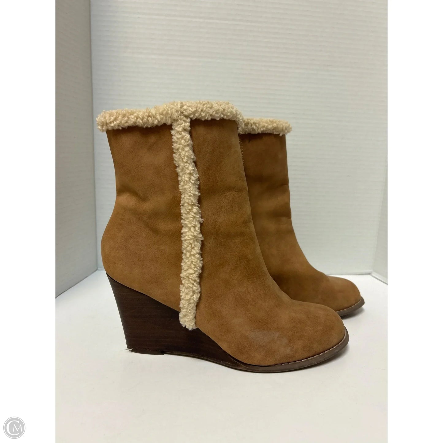 Boots Ankle Heels By Report In Brown, Size: 9